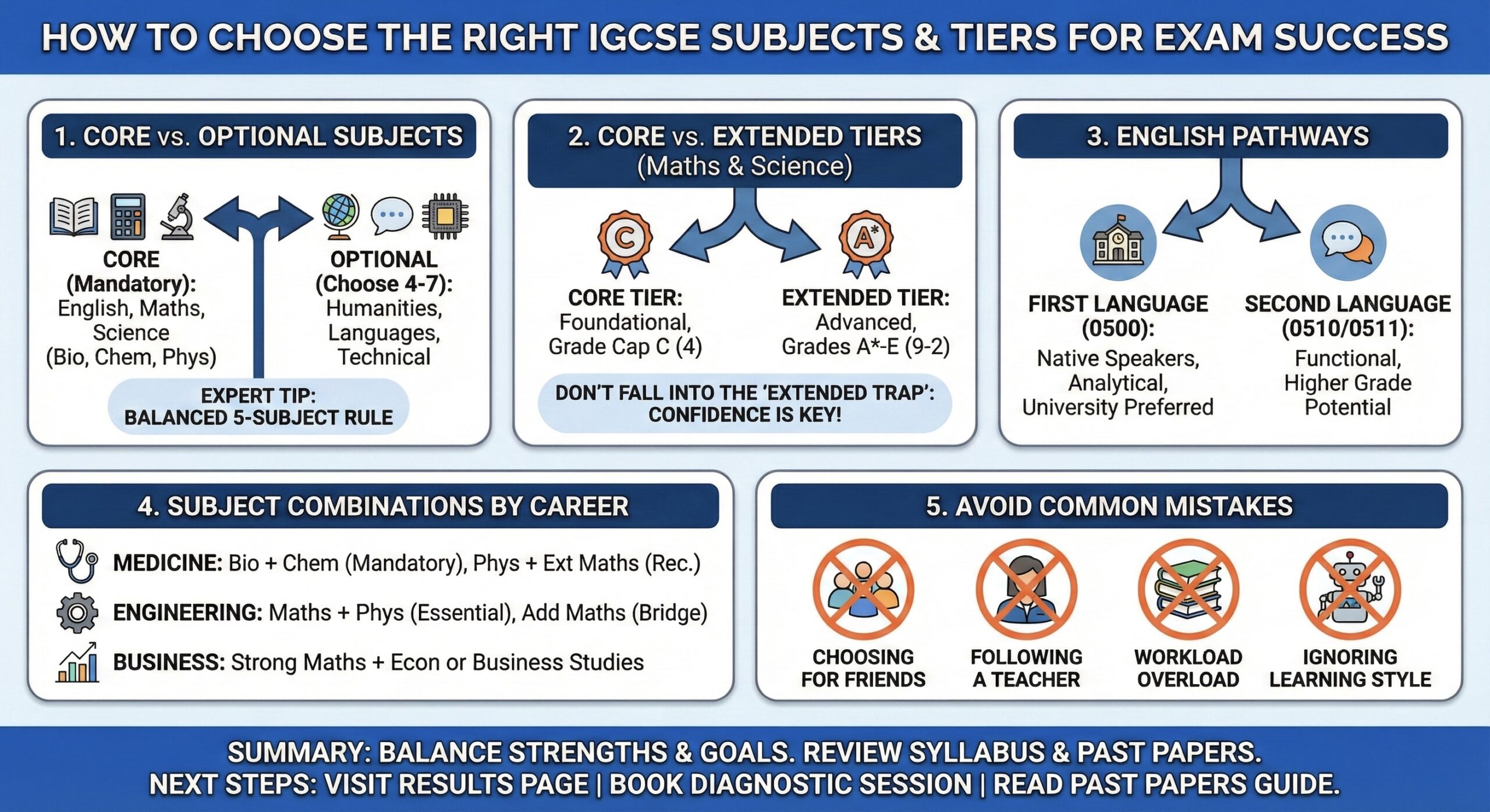 How to Choose the Right IGCSE Subjects and Tiers for Exam Success